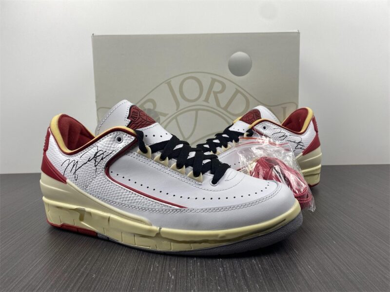 Air Jordan 2 Retro Low SP Off-White White Red - Image 8