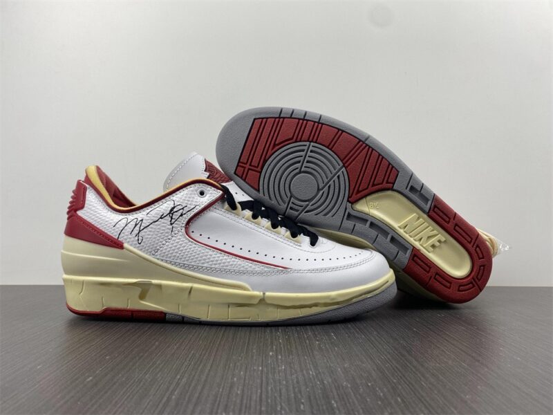 Air Jordan 2 Retro Low SP Off-White White Red - Image 10