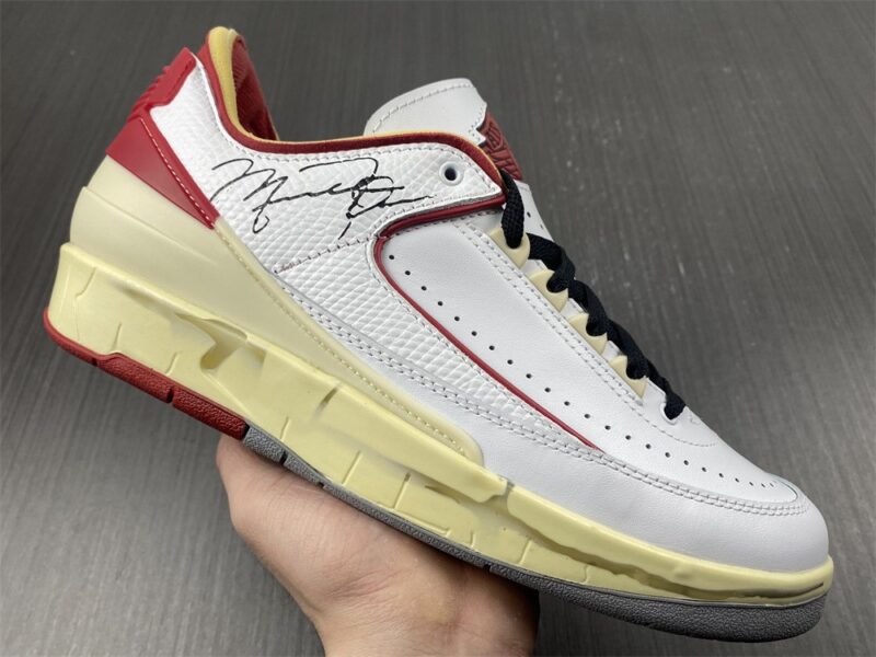 Air Jordan 2 Retro Low SP Off-White White Red - Image 2