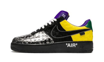 Louis Vuitton Nike Air Force 1 Low By Virgil Abloh Black Metallic Silver