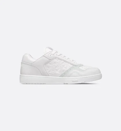 B27 Uptown Low-Top Sneaker White Grained Calfskin and White Dior Gravity Leather