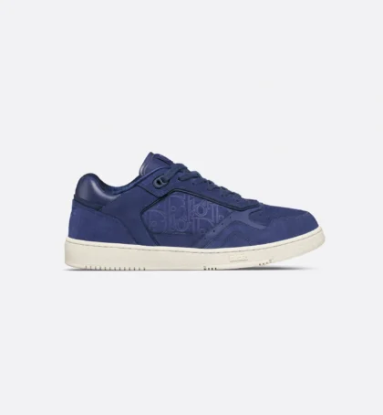 B27 Uptown Low-Top Sneaker Navy Blue Suede and Navy Blue Dior Gravity Suede