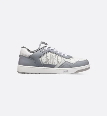 B27 Uptown Low-Top Sneaker Dior Gray Smooth Calfskin and White Dior Oblique Galaxy Leather