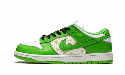 Nike SB Dunk Low "Supreme - Stars - Mean Green"