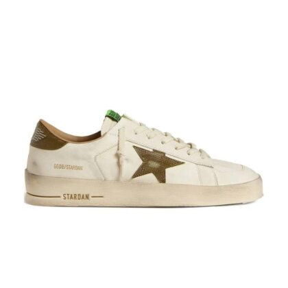 Golden Goose Stardan military-green snake-print