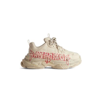 Triple S Sneaker Diy Metal in White/red/black