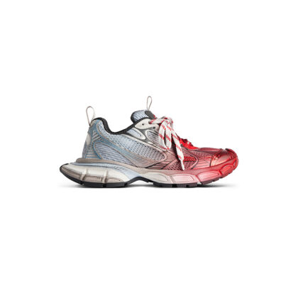 3xl Toe Spray Sneaker in White/blue/grey/red