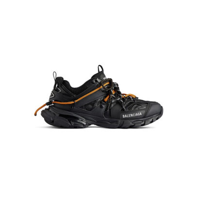 Track Trail Laces Sneaker in Black/orange