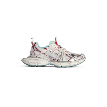 3xl Extreme Laces B Sneaker in White/red/turquoise/grey