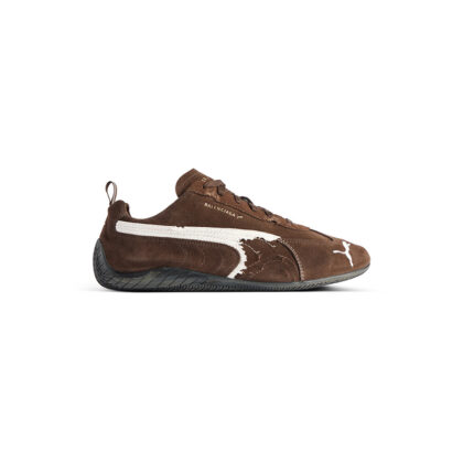 Speedcat Suede Balenciaga in Brown/white/black
