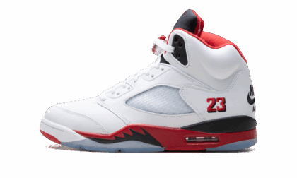 Air Jordan 5 Fire Red "Black Tongue"