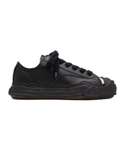 "HANK" OG Sole Leather Low-top Sneaker BLACK/BLACK