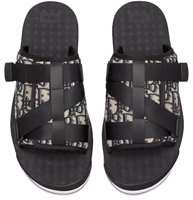 Dior Alpha Sandal 'Dior Oblique - Beige Black' - Image 3