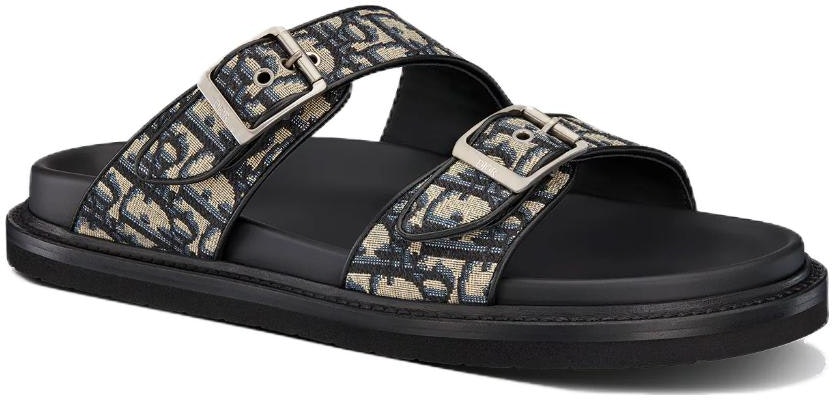 Dior Aqua Sandal 'Dior Oblique - Black Beige' - Image 4