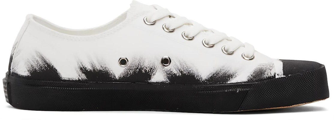 Maison Margiela Tabi Low 'Paint Splash - Black White' - Image 3