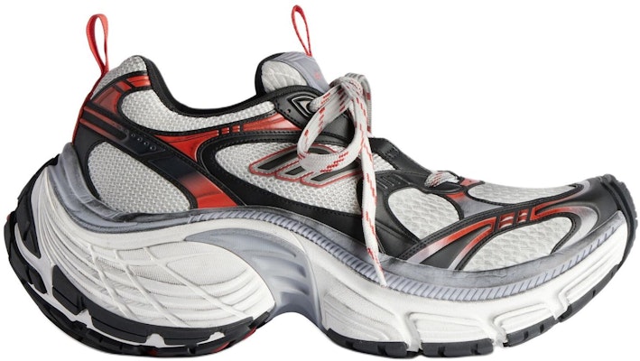 Balenciaga 10XL Sneaker 'Worn-Out - Grey White Red' - Image 6