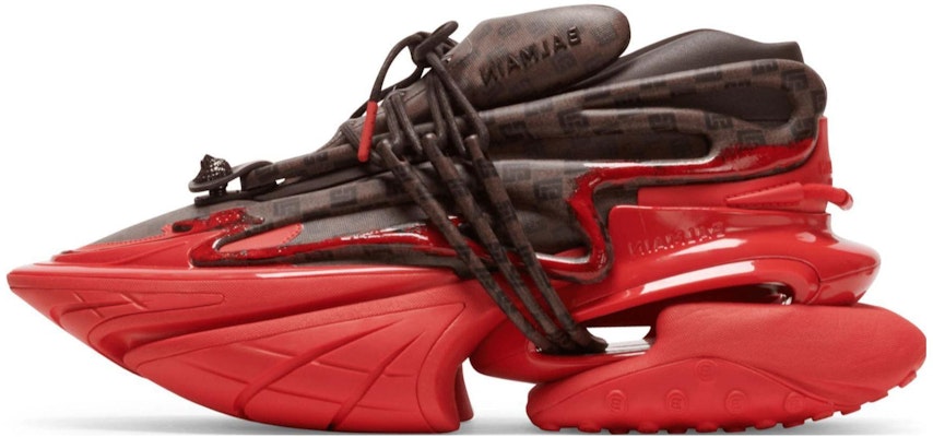 Balmain Unicorn Low 'Monogram - Brown Red'