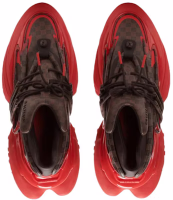 Balmain Unicorn Low 'Monogram - Brown Red' - Image 2