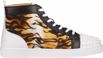 Christian Louboutin Lou Spikes Orlato Flat 'Tiger Print'