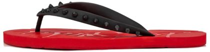 Christian Louboutin Loubi Flip Flat 'Black Red'