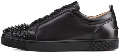 Christian Louboutin Louis Junior Spikes Flat Black