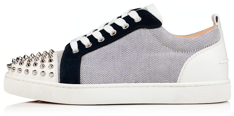 Christian Louboutin Louis Junior Spikes Orlato Flat 'White Navy'
