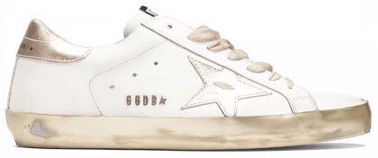 Golden Goose Super-Star White Gold Sparkle