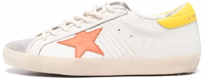 Golden Goose Super-Star White Orange Yellow