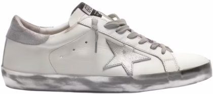 Golden Goose Super-Star White Silver Glitter