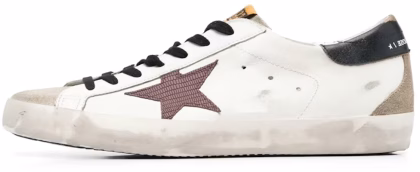 Golden Goose Super-Star White Taupe Bordeaux