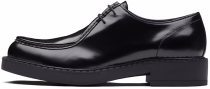 Prada Brushed Leather Lace-Up 'Black'