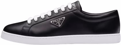 Prada Brushed Leather Sneaker 'Black'