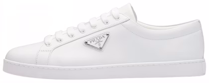 Prada Brushed Leather Sneaker 'White'