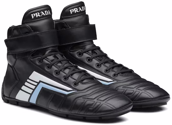 Prada Rev Cuero High 'Black Light Blue' - Image 2