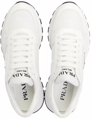 Prada PRAX 01 Sneakers Re-Nylon Brushed Leather Black 'White' - Image 3