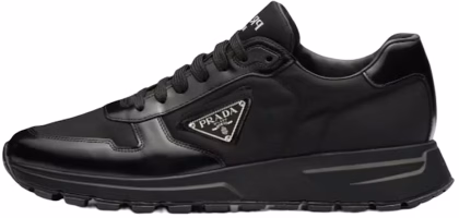 Prada PRAX 01 Sneakers Re-Nylon Brushed Leather Black Black