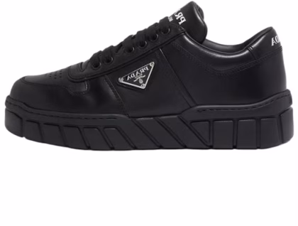 Prada Voluminous Sneakers Leather Black Black