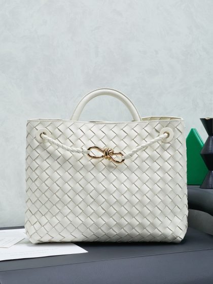 Bottega Veneta Andiamo woven lambskin leather bag