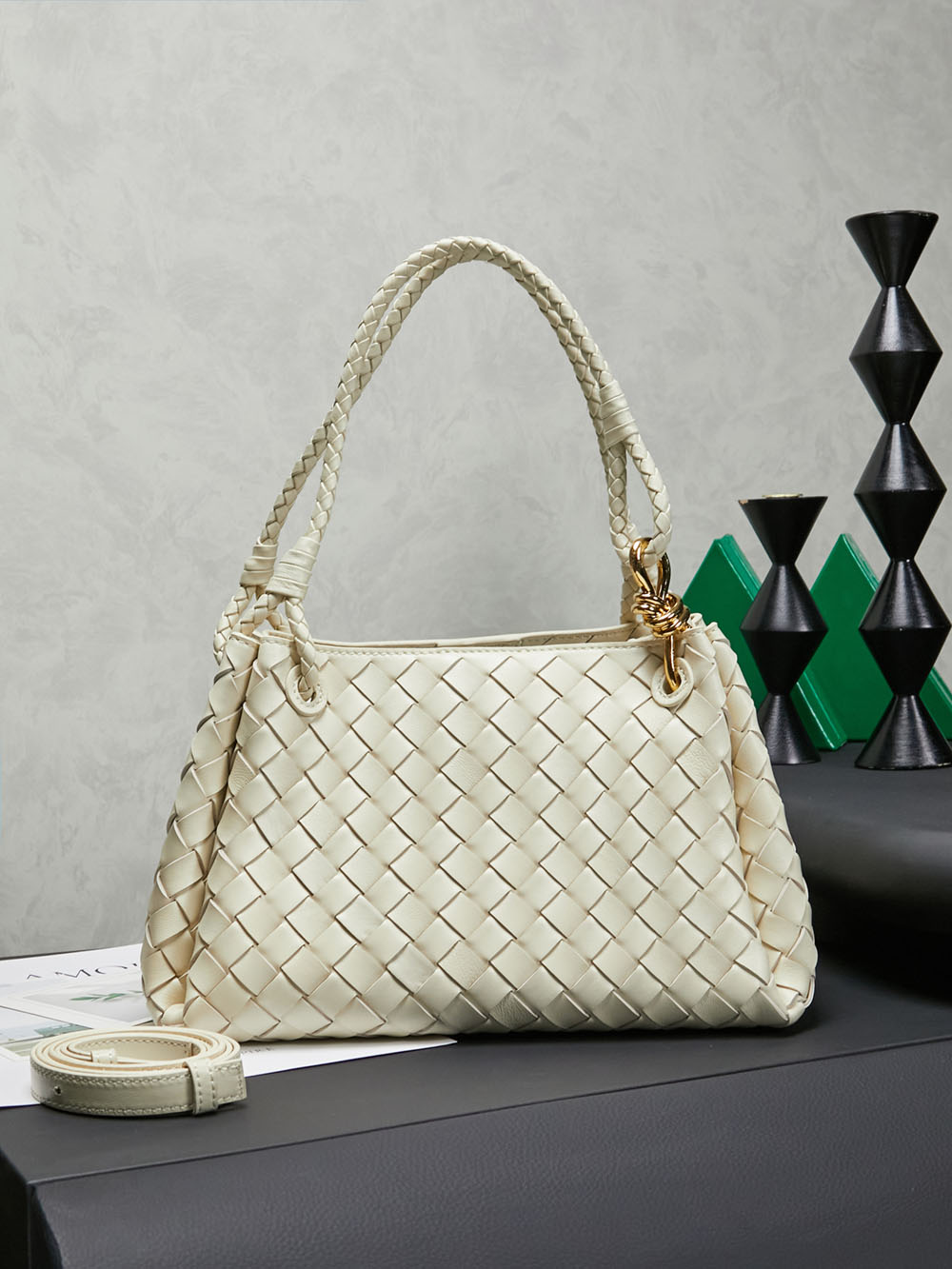 Bottega Veneta Parachute Leather Shoulder Bag