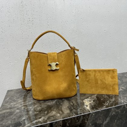 LOUISE Medium Calfskin Suede Handbag