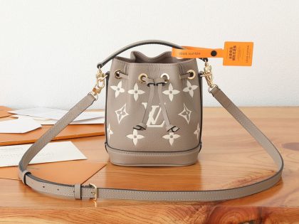 Louis Vuitton Nano Noé Bicolore Tourterelle Creme Monogram Empreinte bag