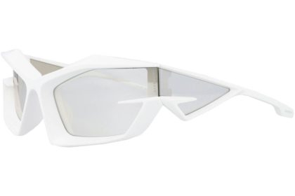 Givenchy Shield-Frame Injection Sunglasses White White Silver