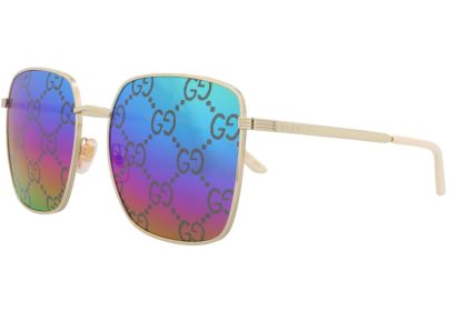Gucci Square-Frame Metal Sunglasses