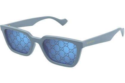 Gucci Square Logo Frame Sunglasses Light Blue/Purple