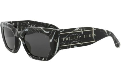 Philipp Plein Square-Frame Acetate Sunglasses Black Black Smoke