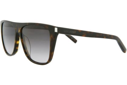Saint Laurent Square Rectangle Sunglasses Havana/Havana/Grey