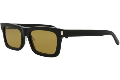 Saint Laurent Square Sunglasses Black/Black/Yellow