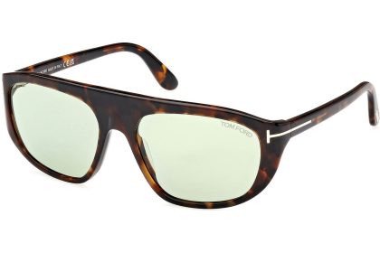 Tom Ford Edward Square Sunglasses Havana/Green