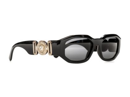Versace Irregular Biggie Sunglasses Black/Black