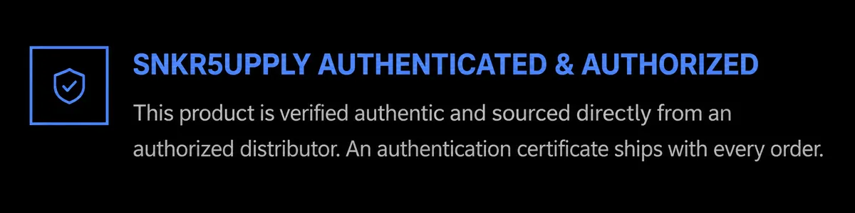 SNKR5UPPLY authenticated and authorized product badge